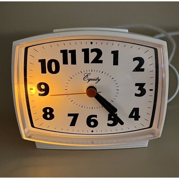 Equity by La Crosse 33100 Electric Silent Analog Alarm Clock - White - Picture 16 of 16